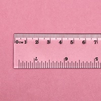 Vente chaude logo personnalisé taille 20cm 7.5 pouces balance numérique droite règle en plastique mesure sécurité règle d'école transparente pour les enfants