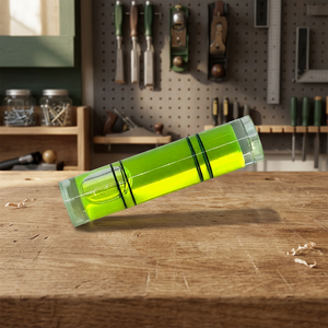 Nivel de burbuja cilíndrico de 9.5x40mm con líquido verde, vial de plástico transparente para herramientas de medición, repuesto. - Product Image 4