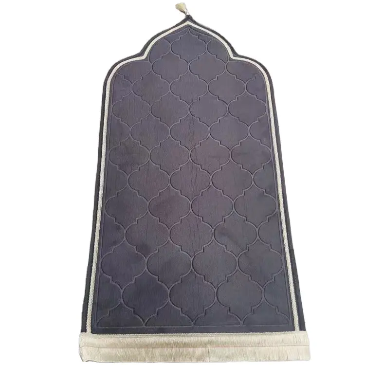 New design classical anti slipprayer mat islamic prayer rug prayer mat fringes both sides Muslim prayer folding mat
