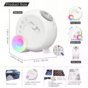 Hot Sale New 13 in 1 Smart Timer Meteor Galaxy Star Projector Wakeup Wireless Audio Speaker Atmosphere Night <b>Light</b> for Bedroom - Product Image 3