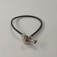 Conector BNC Macho en Ángulo Recto a TNC Hembra de Montaje en Panel, Cable Coaxial RG58 de 400mm, Ensamblaje de Cable Jumper RF