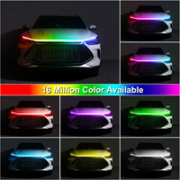 Tira de Luces LED para el Capó del Coche, Decoración Exterior, Flexible, Impermeable, Luz Diurna