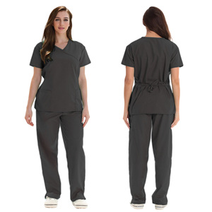 Women's Short Sleeve Stretch Scrub Suit Set Moisture Wicking Hospital Uniforms For Medical Beauty Use - Product Image 3