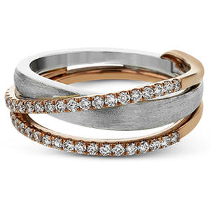 Anillo de Diamantes F261 para Mujer, Oro Rosa, Corte Brillante Redondo, Color G Natural, Anillo de Compromiso de Lujo - Product Image 2