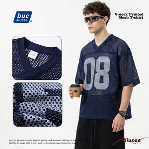 <span class=keywords><strong>Camiseta</strong></span> Deportiva Personalizada con <span class=keywords><strong>Cuello</strong></span> en <span class=keywords><strong>V</strong></span>, Corte Cuadrado, Diseño de Impresión Digital, <span class=keywords><strong>Camiseta</strong></span> Deportiva para Hombre - Product Image 5