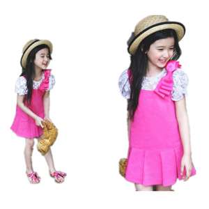 Ropa Infantil al por Mayor, Vestido de Verano de Manga Corta con Parches y Lazo para Niñas, de Fabricante Chino - Product Image 1