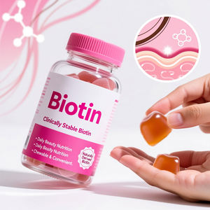 תוסף תזונה לחיזוק עור, שיער וציפורניים למבוגרים, גומי ביוטין טבעי בעל עוצמה נוספת, לצמיחת שיער מחודשת, ויטמין אופטימלי - Product Image 1