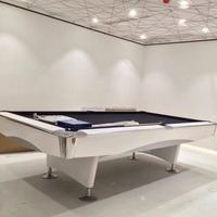 Table de billard professionnelle pliable multifonctionnelle pour extérieur, 8FT 9FT, avec poches en cuir et coussins à rebond élevé