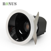 Projecteur mural orientable et réglable 18W pour hôtel, éclairage encastré COB LED