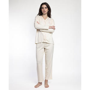 ADMAS CLASSIC Pyjama Femme Abierto Dots Fleurs Imprimé Spandex Taille Élastique Personnalisable Respirant Confortable Homewear - Product Image 1