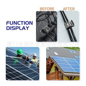 Clip de câble en acier inoxydable en forme de C pour câblage de panneaux solaires, fixation de 2 fils de 4 mm² - Product Image 3