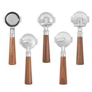 Porte-filtre à <span class=keywords><strong>café</strong></span> BANLEE 58 mm sans fond et à bec simple/double avec poignée personnalisée, compatible avec la machine à expresso E61 - Product Image 2