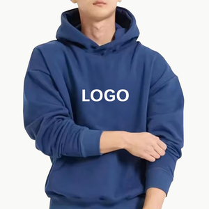Pull uni en vrac poids lourd sans ficelle coton français éponge bouffée impression sweat à capuche court hommes fabricant de sweat à capuche personnalisé - Product Image 1