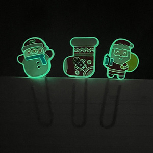 Lumineux créatif nouveau trombone en PVC Fluorescent signet colle douce coloré mignon carte petit cadeau présent - Product Image 4