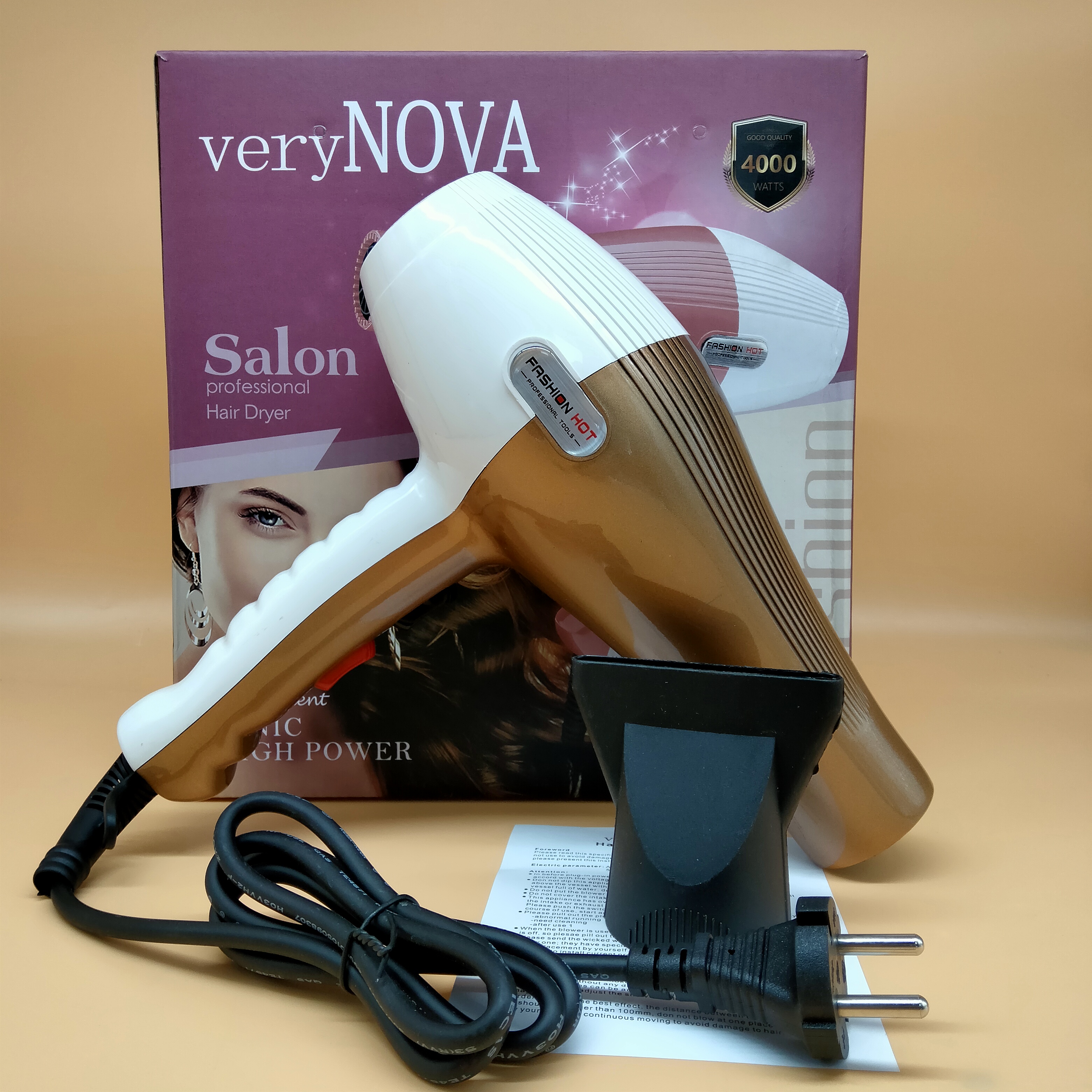 Профессиональная машина для сушки волос veryNOVA NV3302, мотор переменного тока с холодным ветром, бренд Gemei, Китай