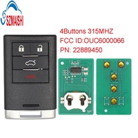 SZMAISHI Clé de voiture télécommandée en gros pour Cadillac CTS DTS 2008-2013 / Télécommande d'entrée sans clé à 4 boutons / Clé intelligente PN 22889450/OUC6000066