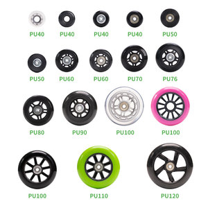 Roue PU silencieuse avec roulement Bagages Wheesl Pièces Wearable PU Wheel Pièces de rechange Roues pour valise - Product Image 1