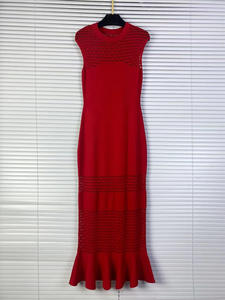 <span class=keywords><strong>Nuova</strong></span> <span class=keywords><strong>Collezione</strong></span> Primavera 2026: Elegante Abito a Sirena in Stile Retrò con Dettagli Traforati per Donne - Product Image 4