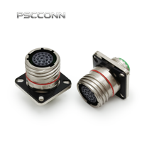 Conector Circular de Aviación PSCCONN OEM/ODM GJB599 / D38999 de 2, 3, 4, 5, 6, 8, 12, 13, 18, 19, 20, 22, 32, 43 Pines, Contactos de Cobre Chapados en Oro