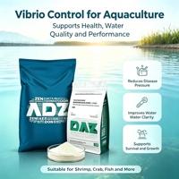 Supplément inhibiteur de Vibrio pour l'aquaculture, réduit les Vibrio nocifs, améliore le taux de survie aquatique pour les crevettes, crabes, anguilles et tortues