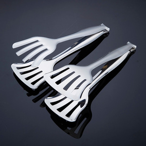 Stainless Steel Multi Purpose Spatula <b>Tongs</b> Full Claw And Half Claw Food Handling Utensil For Bread Noodle <b>Serving</b> - Product Image 2