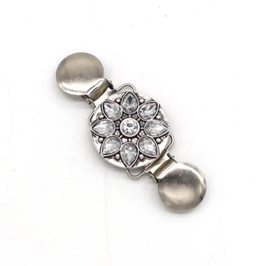 Moda Vintage flor cárdigan cuello suéter chal <span class=keywords><strong>Duckbill</strong></span> hebillas camisa broche Clips para mujer - Product Image 5