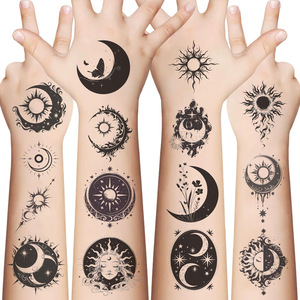 Autocollants de <span class=keywords><strong>tatouage</strong></span> Ychon <span class=keywords><strong>Soleil</strong></span> et Lune, imperméables, pour fêtes, autocollants de <span class=keywords><strong>tatouage</strong></span> amusants pour le visage, pour la décoration du corps, autocollant esthétique - Product Image 3
