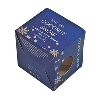 Emballage personnalisé pour bombes de bain en carton recyclé écologique, impression dorée, finition mate, forme carrée, option de pliage personnalisée
