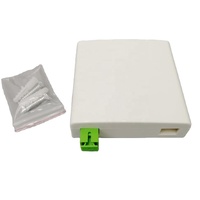 Boîtier mural mini terminal FTTH pour fibre optique, 1 port SC, plaque frontale Rosette, boîtier 86, pigtail SC