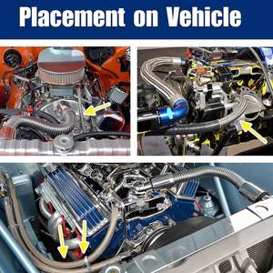 EPMAN Tuyau de refroidisseur d'huile de pompe à carburant/filtre de carburant en acier inoxydable tressé pour moteur de voiture, ligne d'<span class=keywords><strong>alimentation</strong></span>/retour du turbo, AN4 AN6 AN8 AN10 AN12 - Product Image 4