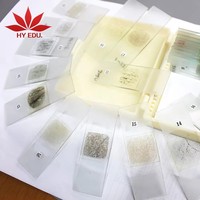 Educational slides 24 pcs/set rocks and mineral specimens microscope slides for geology slides Sciences