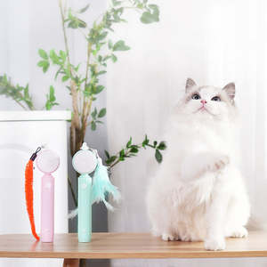 Nouvelle bâtonnette pour chat et jouet laser 2-en-1 en ABS écologique avec tête remplaçable – Amuseur interactif - Product Image 5