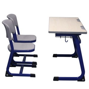 Table et chaise d'étudiant double moderne en métal pour salle de classe, mobilier scolaire pour la maison, le bureau ou le salon - <span class=keywords><strong>Prix</strong></span> promotionnel - Product Image 4