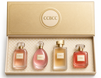 Ensemble de 4 mini-parfums, parfums multi-fragrances longue durée, coffret cadeau de luxe pour les voyages
