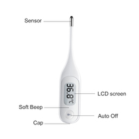 Termometer Digital Kepala Keras LCD Tahan Air Berkualitas Tinggi untuk Dewasa dan Bayi, untuk Penggunaan Medis di Rumah Sakit