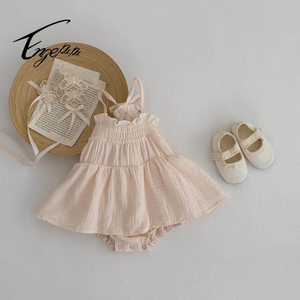 2025 Enge vestiti appena nati bambina festa gonna minimalista cotone bambino <span class=keywords><strong>1</strong></span> <span class=keywords><strong>anno</strong></span> compleanno <span class=keywords><strong>vestito</strong></span> carino - Product Image 4