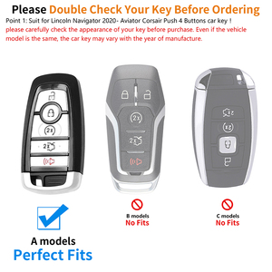 Xe Da Chính Hãng Chất Lượng Cao Tùy Chỉnh Key Bìa Trường Hợp Thay Thế Lincoln Navigator 2020-Phi Công Corsair Đẩy Vỏ Chìa Khóa - Product Image 2