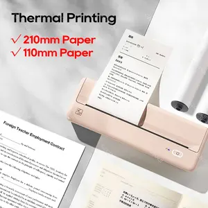 Hprt Mt810 Mobiele Mini Document A4 Draagbare Papieren Printer Thermisch Printen Draadloze Bt Ios Android Thermische Printer Draadloos