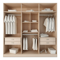 Penderies détachables en blanc mat, style européen, modulable, placard personnalisé pour armoire