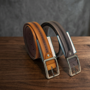 Latest Arrival Men's Genuine Leather Cow Hide Belts Steel Skull Buckle Solid Durable Eco-Friendly Finest Quality Gift Sets - Product Image 1