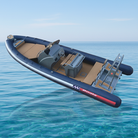 Malaisie 23ft Rhib700 aluminium rigide double coque Orca Hypalon/PVC bateaux gonflables