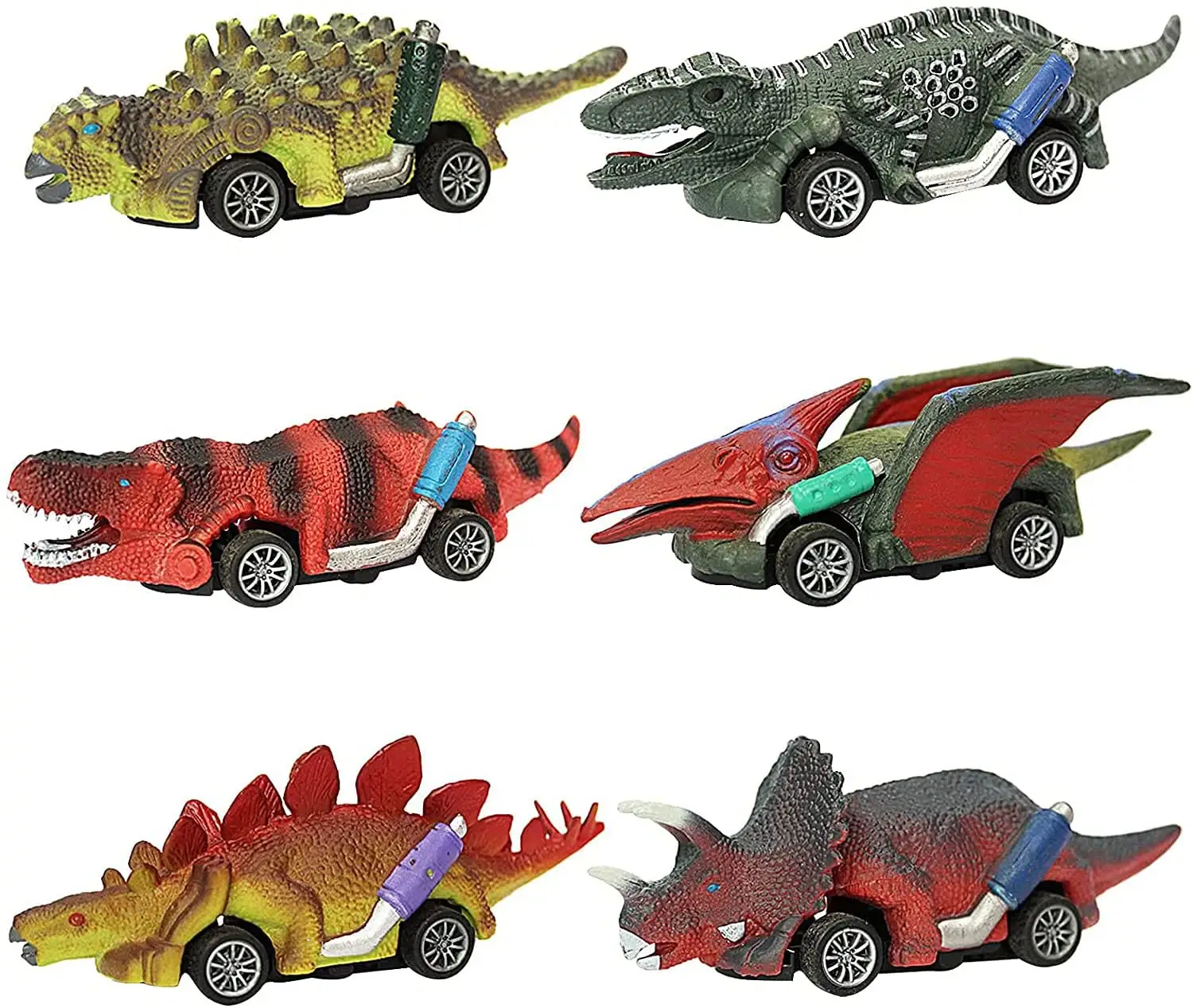 O carro de brinquedo para crianças, o carro de brinquedo infantil misto de 6 tipos, mais popular, carro de dinossauro traseiro