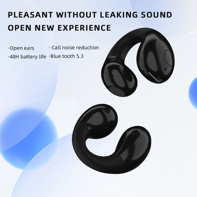 Wholesale JL Chipset LED Battery Customized Dual Ear OWS Wireless Ear Clip 5.3 ANC IPX6 Sports Open Earphone Headphones