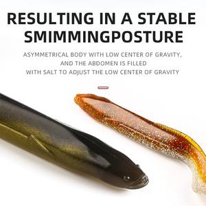 बड़े लुर ड्रैगन ग्रब 150/200mm pvc सिंगल टेल पेस्का कृत्रिम नरम मछली पकड़ने के ल्युर नरम स्नान वेबलर्स - Product Image 4