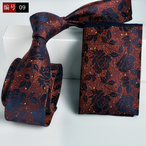 Original clásico a rayas florales hombres <span class=keywords><strong>corbatas</strong></span> bolsillo cuadrado corbata Clip conjunto rojo amarillo verde corbata traje <span class=keywords><strong>boda</strong></span> negocios - Product Image 3