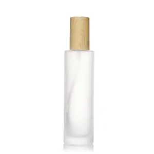 Cosmetic frosted empty glass oil spray serum lotion pump bottle with pump head