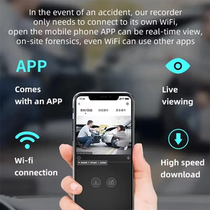 Cámara de salpicadero 1080P FHD WiFi 3 canales DVR para coche con monitoreo de estacionamiento 24H Super Night Vision Loop Recording G <span class=keywords><strong>Sensor</strong></span> - Product Image 3