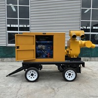 Camion pompe de drainage mobile pour lutte contre les inondations, moteur diesel, fonte ductile, grande capacité de débit