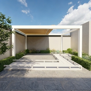 Pergola bioclimatique en aluminium pur, anti-corrosion, résistante aux intempéries, pour villa côtière, extérieur, imperméable, <span class=keywords><strong>toit</strong></span> à lamelles réglables - Product Image 2