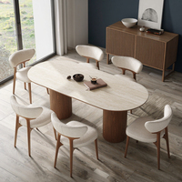 Table à manger autonome de style nordique neuve ou ensemble de chaises complet pour 4 à 6 personnes, option table à manger en bois